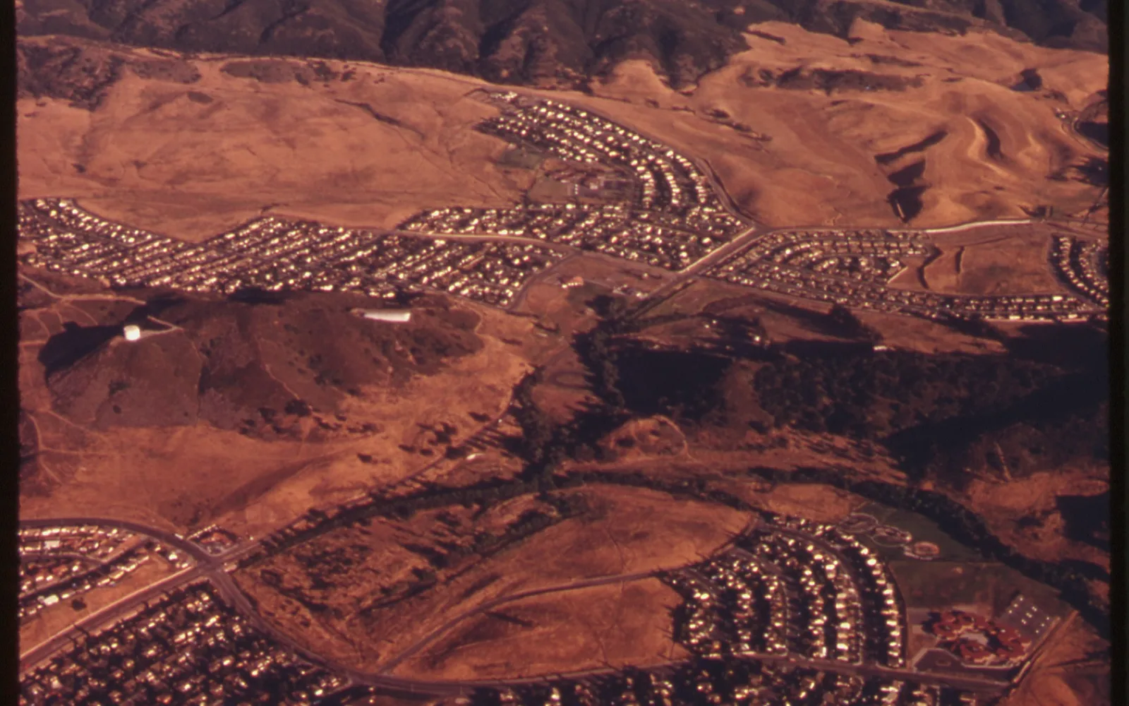 Aerial view of the Oxnard Plain agricultural area in Ventura County, California